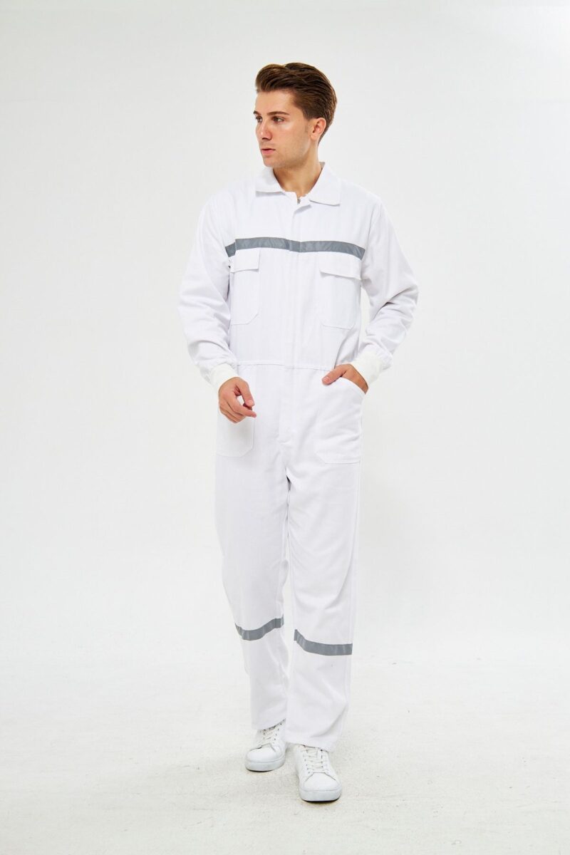 Gabardin Boy Tulum Beyaz - Reflektörlü - Görsel 2