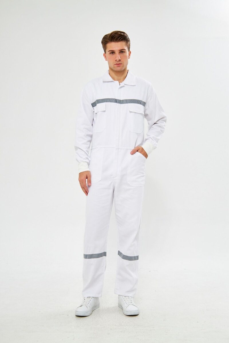 Gabardin Boy Tulum Beyaz - Reflektörlü