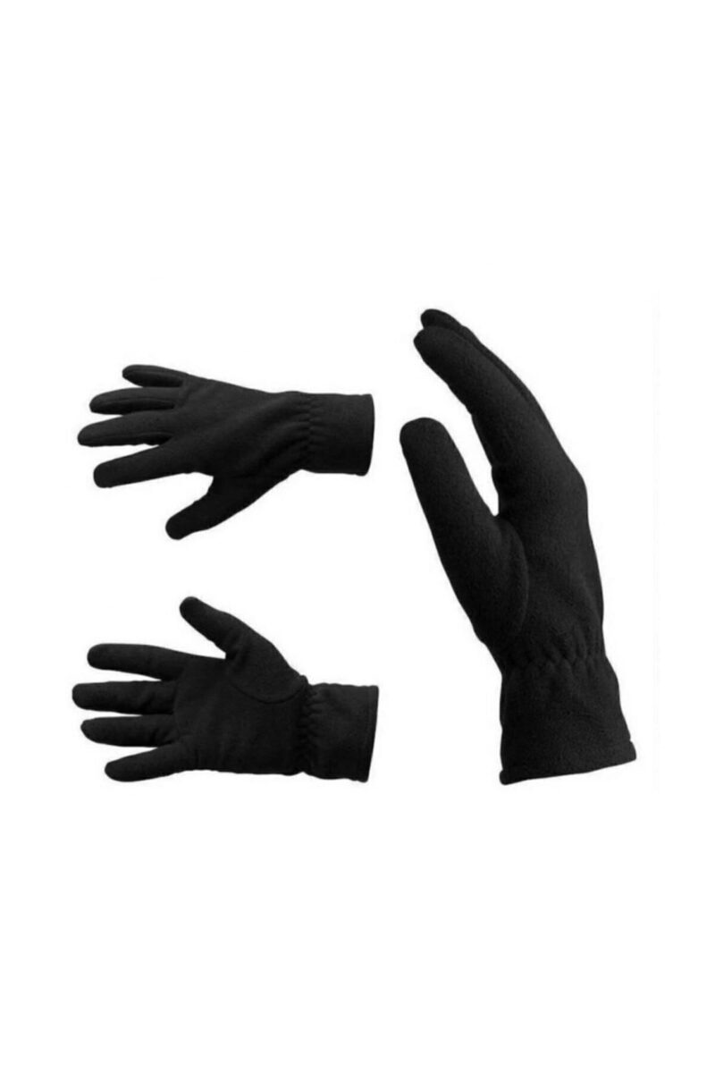 Unisex Siyah Termal Kışlık Kaliteli Polar Eldiven - Görsel 2