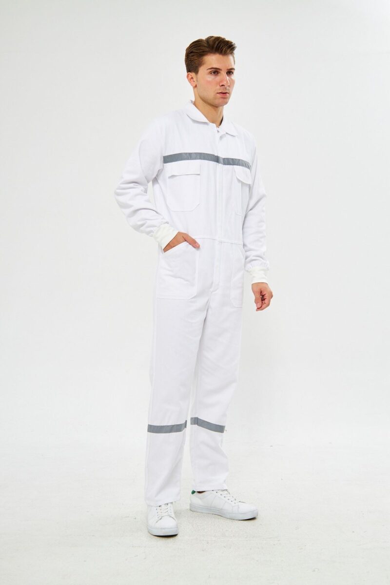 Gabardin Boy Tulum Beyaz - Reflektörlü - Görsel 4