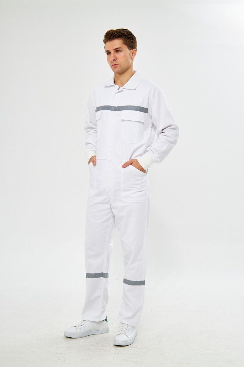 Gabardin Boy Tulum Beyaz - Reflektörlü - Görsel 3