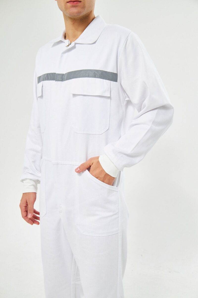 Gabardin Boy Tulum Beyaz - Reflektörlü - Görsel 7